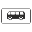 Дорожный знак 8.4.4 «Вид транспортного средства» (металл 0,8 мм, I типоразмер: 300х600 мм, С/О пленка: тип Б высокоинтенсив.)